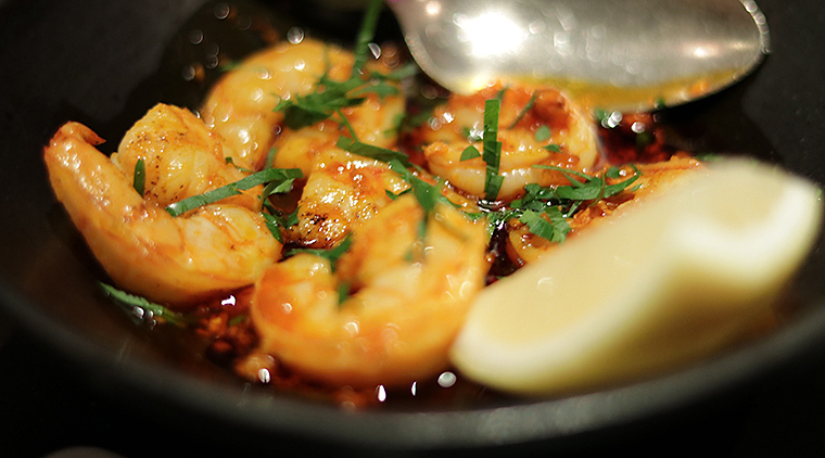 Shrimp with Sizzling Garlic ABC Cocina