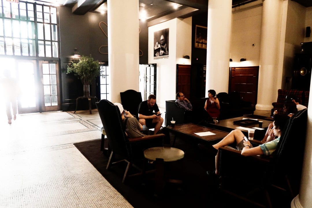 the lobby at ace hotel new york