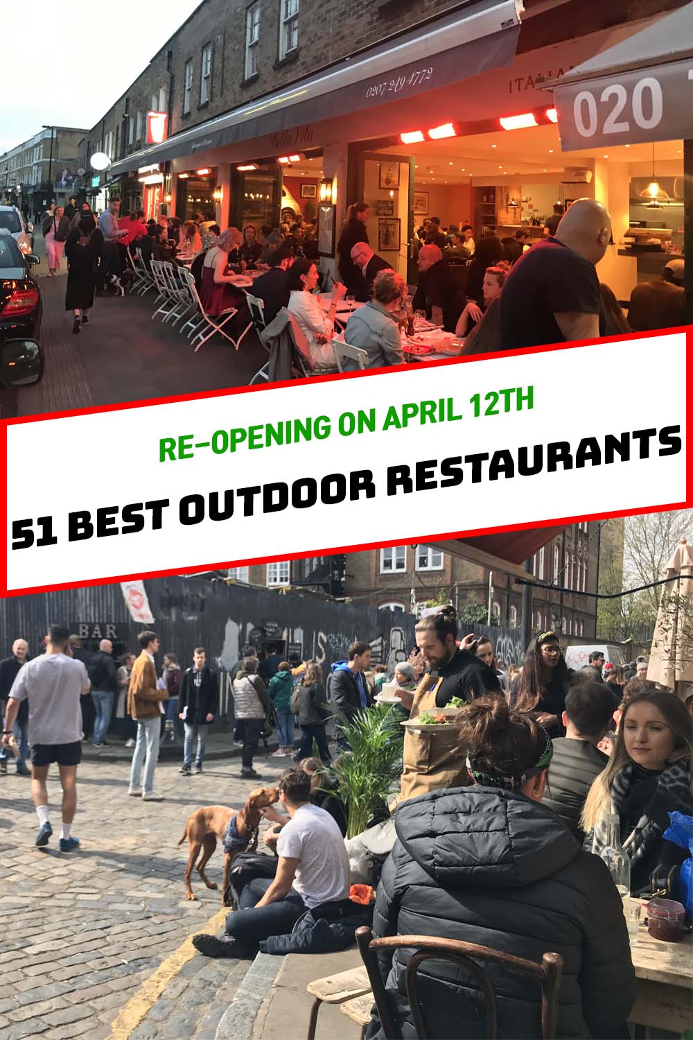 outdoor restaurants london april 12th