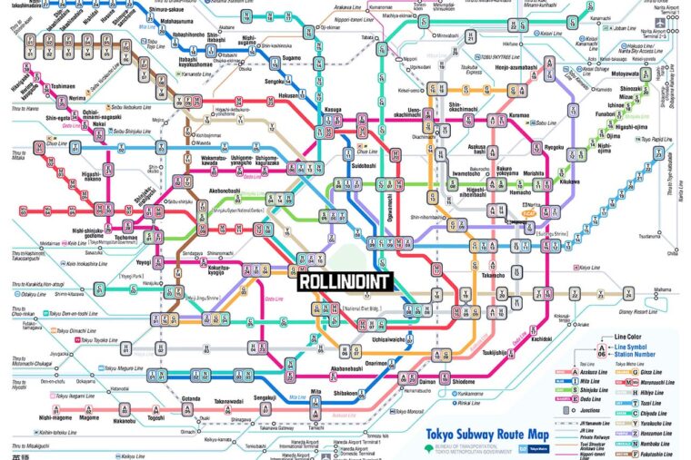 Tokyo Metro Map - RollinJoint